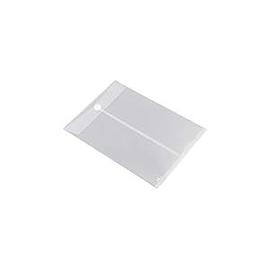 Europel Lot de 10 Enveloppe Porte-document, Taille A4, Pochette Porte document avec fermeture auto-agrippante, Blanc transparent, Pour la maison, bureaux, école, Support de document, Format portrait