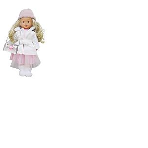 Pioupiou et Merveilles– Dimian– Poupée Bambolina en Manteau Blanc – 46 cm – Une poupée Qui Parle, Chante et raconte Cendrillon – 100 Mots et 3 chansons – Accessoires pour Cheveux – Texture Souple