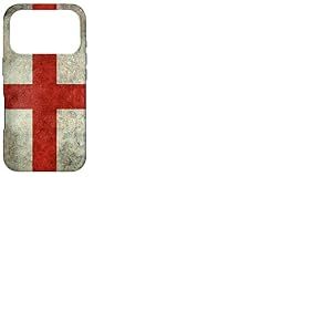 Drapeau de la Croix de St Georges de l'Angleterre, Version Grungy Coque pour iPhone 17 Pro