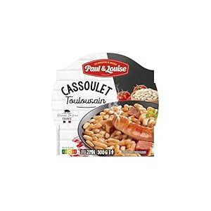 Paul & Louise - Cassoulet Toulousain - 300g - Pr&ecirc;t en 2 minutes au micro-onde - Viande 100% Origine France - Recette traditionnel - Sud Ouest - Terroirs - Longue Conservation - Temp&eacute;rature Ambiante