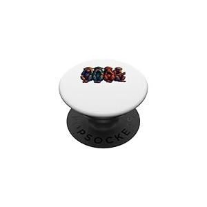 Trois singes de la Sagesse utilisent Un Smartphone. Funny Four Wise Monkeys PopSockets PopGrip Adhésif