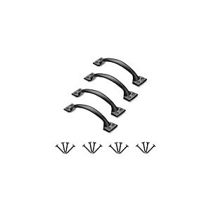 VEVOR Poign&eacute;e de Porte de Grange, Lot de 4, Poign&eacute;es de Portail Rustique M&eacute;tal Robuste 15,2 cm, Rev&ecirc;tement Antirouille, Acier Carbone, pour Porte Coulissante, de Garages, d'Abri de Jardin, de Cl&ocirc;ture