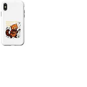 Breloque Panda Rouge Mandoline Coque pour iPhone X/XS