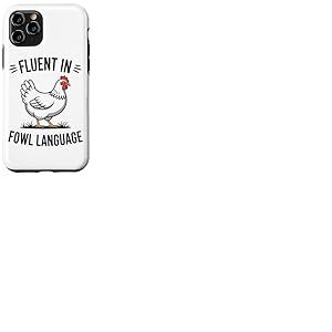 Parlant Couramment La Langue Fawl Amant De Poule De Poulet Coque pour iPhone 11 Pro