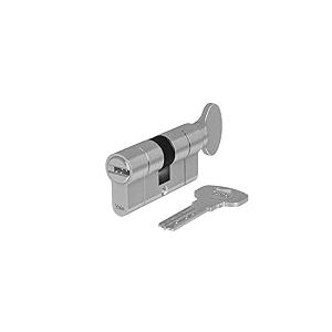 Yale Cylindre de Serrure Débrayable 40x40 CK mm, 10 Goupilles - Porte Extérieure, Porte Intérieure, Porte d'Entrée - YC2100-5 Clés réversibles, Nickelé