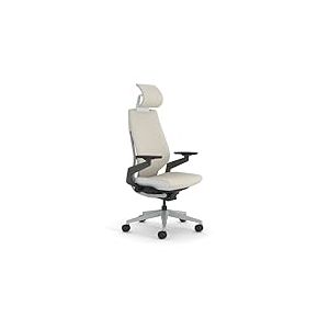 Steelcase Gesture, Chaise de Bureau Ergonomique avec accotoirs à 360°, Soutien Lombaire 3D Live Back et têtière réglable, 66 x 62.5 x 107 Beige; Fabriqué en Europe