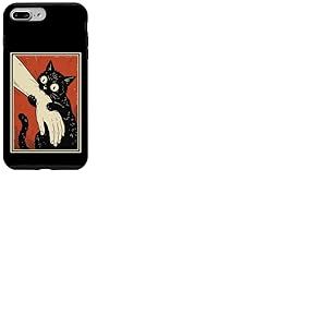 Chat Noir Mordant Le Bras Papa Chat Morsure Coque pour iPhone 7 Plus/8 Plus