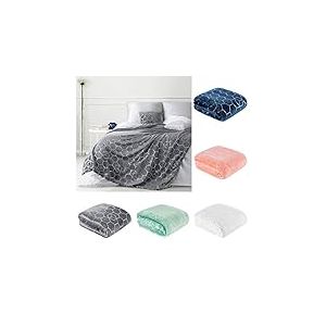 Eurofirany Vanesa Couvre-lit en Polyester avec Motif nid d'abeille Argenté 70 x 160 cm