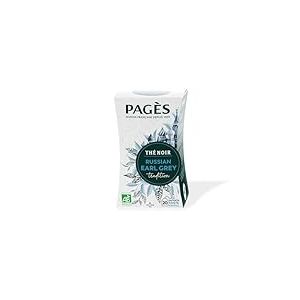 PAGÈS Thé noir BIO Russian Earl Grey - Boite de 20 sachets