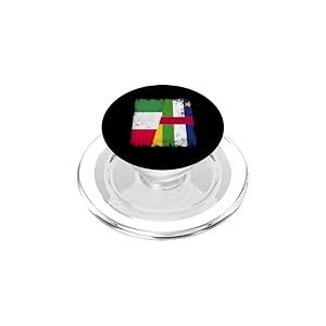 Demi Drapeau Italie République Centrafricaine Racines de Voiture Italiennes PopSockets PopGrip pour MagSafe
