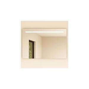 Baikal Miroir de Salle de Bain rectangulaire | 100 x 80 cm | &Eacute;paisseur 6 mm | Barre LED | Tactile avec Anti-bu&eacute;e | Tonalit&eacute;s 3500K/4000K/6000K | Miroir avec lumi&egrave;re | Miroir avec LED