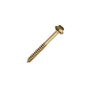 TIMCO Vis tire-fond avancées | Tête hexagonale | Pointe oblique | Jaune | 8,0 x 60 | Boîte de 50 (860SCSY)