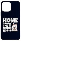 Home is Where The Woof is Berger Blanc Suisse Dog Lover Coque pour iPhone 13 Pro Max