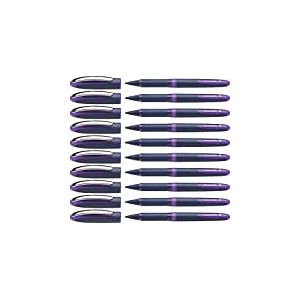 Schneider One Business (Stylos roller, non rétractable,indélébile) Lot de 10, Encre violette