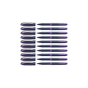 Schneider One Business (Stylos roller, non rétractable,indélébile) Lot de 10, Encre violette