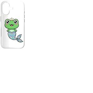 Mignon Grenouille sir&egrave;ne Kawaii Prince Couronne Pastel Queue Coque pour iPhone 17