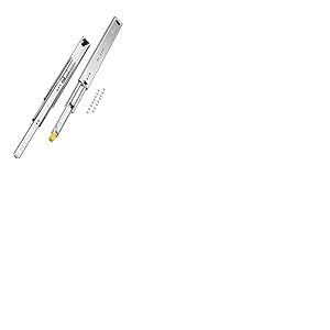 VEVOR Glissi&egrave;re de tiroir &agrave; extension compl&egrave;te, 1 paire, coulisse de tiroir verrouillable, 450 mm, capacit&eacute; de charge 113,4 kg, rail coulissant &agrave; montage lat&eacute;ral avec roulement &agrave; billes et verrou