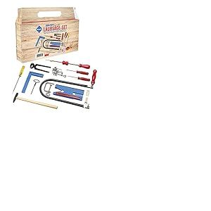 Pebaro Kit de scie à chantourner 108P dans Un Carton avec poignée de Transport, 21 pièces, Emballage Pratique, kit Complet avec scie à chantourner fabriquée en Allemagne, scie à chantourner pour Le