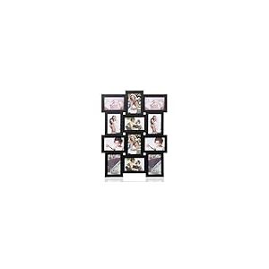 ARPAN Cadre Photo Multi-Ouvertures en Bois pour Photos de 30,5 x 15,2 x 10,2 cm - Cadre Mural - Noir