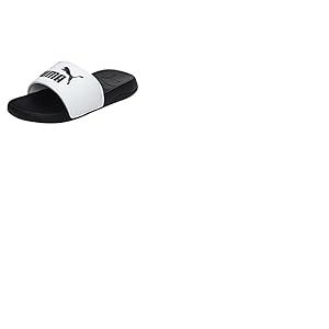 PUMA Mixte enfant Popcat 20 Jr Sandale Glissante, Puma White Puma Black, 35.5 EU