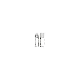 Voshuiles - Roll-On Verre Blanc Transparent 30ml - Emballage Cosmétique Parfum N°5 L'Eau de Chanel - Flacon Rechargeable pour Huiles Essentielles et Parfums