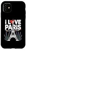 I Love Paris Tour Eiffel Vibes Lavande Coque pour iPhone 11