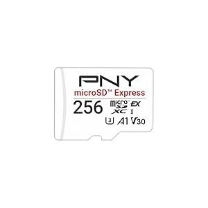 PNY microSD™ Express Carte mémoire microSDXC UHS-I U3 V30 A1 256 Go,jusqu'à 890/750 Mo/s en Lecture/écriture, idéale pour Les appareils compatibles microSD Express comme la Nintendo Switch 2