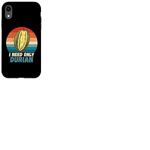 Durian rétro Vintage I Need Only Food Lover Coque pour iPhone XR