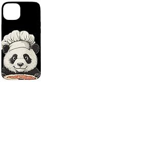 Joli panda avec une délicieuse tenue de pizza Coque pour iPhone 15 Plus