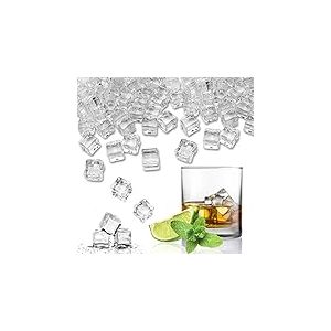 Lot de 200 faux glaçons carrés écrasés en acrylique pour remplissage de vases, décoration de table, cadeaux de fête, décoration de mariage, accessoires de photographie, présentoir alimentaire, loisirs