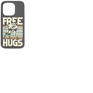 Bague de Lutte r&eacute;tro Style Vintage Free Hugs Wrestlers Coque pour iPhone 15 Pro