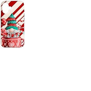 Nain de Noël en sucre d'orge mignon bohème rouge vert café Coque pour iPhone 16