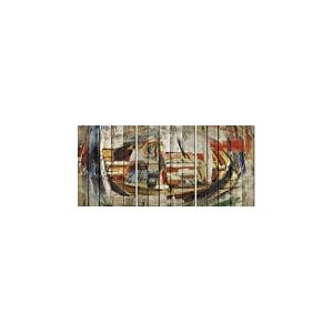 Artestock Triptyque Alba, Bois, Multicolore, 70 x 50 x 3.4 cm
