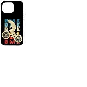 BMX Vélo Velo Cycliste Cyclisme Enfant garçon Retro Coque pour iPhone 16 Pro