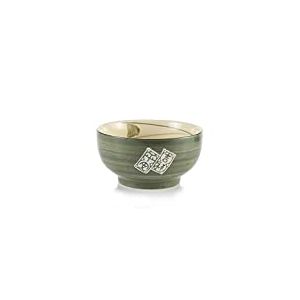 lachineuse - Grand Bol Japonais - Teinte Verte ? 16,5 cm - Contenance 1000 Ml - Style Zen Nippon - Bol à Riz, Petit Déjeuner & Soupe - Déco du Japon - Cadeau Vaisselle Japonaise