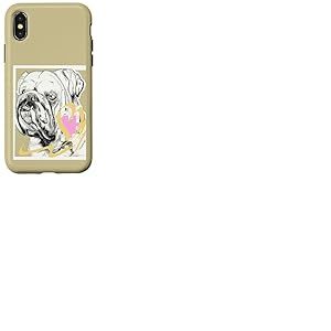 Bouledogue Anglais, Bouledogue, Elke, cœur Coque pour iPhone X/XS