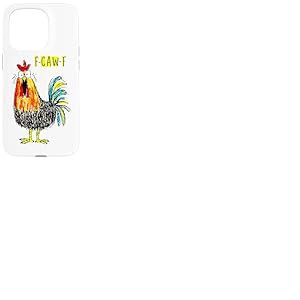 F-caw-f Poulet Rigolo Costume De Carnaval Poulet Coque pour iPhone 15 Pro