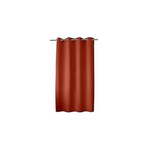 ED ENJOY HOME Rideau Obscurcissant avec Œillets argentés, Rouge Terre Cuite, 140x180cm, 100% Polyester, Tissu Certifié Oeko-TEX, Collection Réglisse