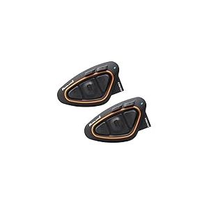 Midland - Intercom Moto Duo pour 2 Casques BTX1 Pro S Twin, Écouteurs Bluetooth sans Fil Casque Moto Étanche IPX6 Couverture 800m, Batterie 23H, Anti Bruit, Radio FM via App, Compatibilité Universelle