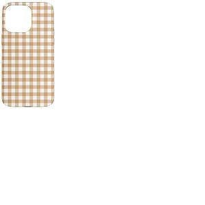 Motif à carreaux vichy beige Coque pour iPhone 15 Pro Max