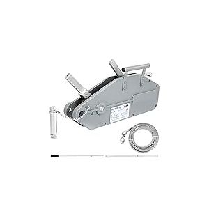 VEVOR Treuil Manuel 1,6 T, Treuil de Main Corde 25 m, C&acirc;ble pour Remorque Auto Bateaux, Levier Extensible Forte et Stable, pour Chantiers, Ports, Usines, Transport d'Entrep&ocirc;t, &Eacute;lectricit&eacute;
