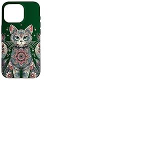 Mandala Mignon Chat Mandala Coque pour iPhone 16 Pro