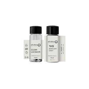 SD COLORS Peinture de retouche gris mercure 1H9-15 ML - Pour réparer les rayures - Code couleur : 1H9 - Gris mercure (peinture + laque)