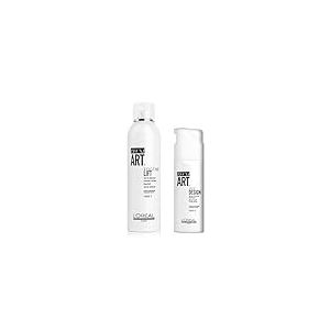 L'Oréal Professionnel, Duo Styling Fixation Forte & Volume dès la Racine Anti Cheveux Plats, Pour des Coiffures & Brushing Aériens, Spray Coiffant Fixant + Spray Mousse Volumateur, Non Gras ni Collant