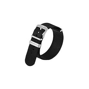 Luminox - Bracelet de montre authentique - Bracelet de rechange 19 mm, 20 mm, 22 mm, 23 mm, 24 mm - Bracelets de montre pour homme en caoutchouc, nylon et toile - Plusieurs variantes et couleurs, Noir