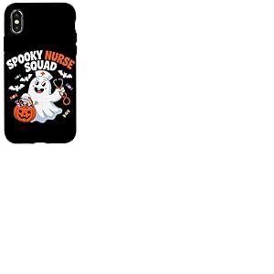 Costume d'infirmière Effrayant fantôme d'halloween – Costume d'infirmière Mignon Coque pour iPhone X/XS