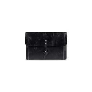 Londo Housse en Cuir V&eacute;ritable pour MacBook Pro et MacBook Air, Poche Frontale et Fermeture &agrave; Rabat - 16 Pouces - 15 Pouces - 15,5 Pouces (M4, M3, M2, M1, Pro & Max) Mod&egrave;les 2020 &agrave; 2024