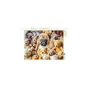 CALVENDO Puzzle Carlin au Paradis des Animaux en Peluche | Puzzle Photo Taille cm pour des Heures heureuses