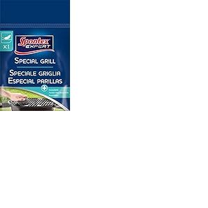 SPONTEX EXPERT – Spirale Spécial Grill – Idéale pour le Barbecue ou le Four – Acier Inoxydable – Ultra Récurant – 1 Spirale