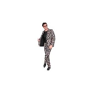 WIDMANN MILANO PARTY FASHION - Costume Tête de mort costume, veste et pantalon, s'illumine sous la lumière UV, squelette, déguisement pour Halloween